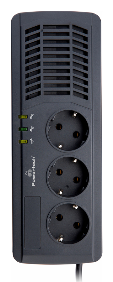 POWERTECH σταθεροποιητής ρεύματος 1000VA/500W, 3x schuko PT-AVR1000I
