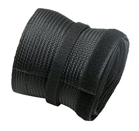 BRATECK πλέγμα καλωδίων τύπου Flex Wrap VS-85, 100x8.5cm, μαύρο VS-85