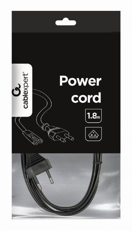 Cablexpert Power cord (C7) VDE approved 1.8m (ΔΙΠΟΛΙΚΟ-ΟΚΤΑΡΑΚΙ) PC-184-VDE