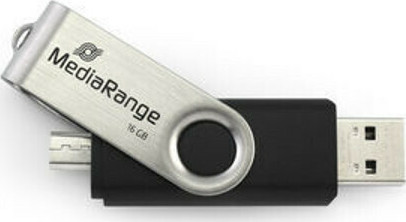 MediaRange USB combo flash drive with micro USB (OTG) plug, 32 GB (MR932-2)