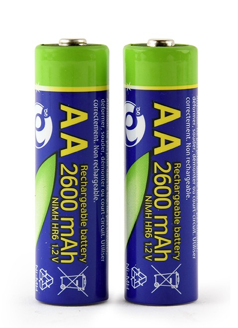 Energenie Ni-MH Rechargeable AA Batteries 2600mAh 2pcs Blister Pack EG-BA-AA26-01
