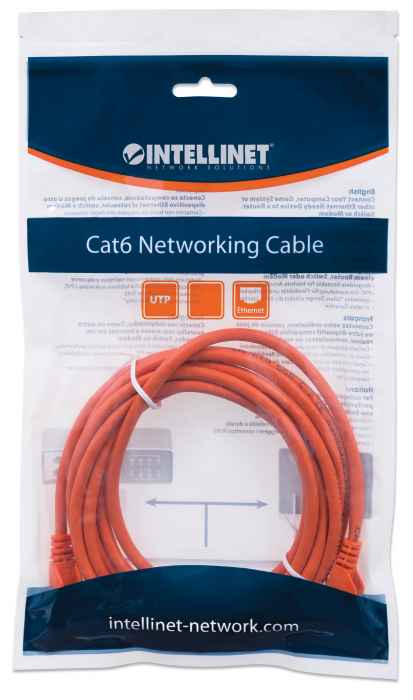 Intellinet UTP 1m Cατ6 Πορτοκαλί 342247