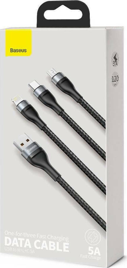 Baseus Superior Series Regular USB to Type-C / Lightning / micro USB Cable 3.5A Λευκό 1.5m (CAMLTYS-02) (BASCAMLTYS02)