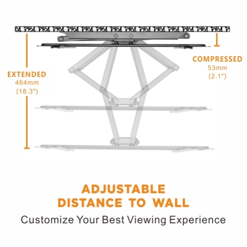 Brateck βάση TV βαρέως τύπου 37"-70" σπαστή διπλή MAXVESA:600x400 40kg - LPA52-466
