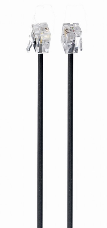 Cablexpert Telephone cord 6P4C 7.5m black TC6P4C-7.5M-BK TC6P4C-7.5M-BK