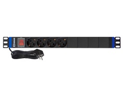 Safewell RACK ΠΟΛΥΠΡΙΖΟ 19' 1U 4 ΘΕΣΕΩΝ + ΔΙΑΚΟΠΤΗ 16A 04.022.0247