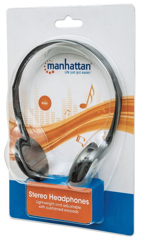 Manhattan Stereo Headphones Lightweight and adjustable with cushioned earpads 177481