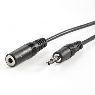 VALUE 3.5mm Extension Cable, M - F, black, 3 m - 11.99.4353