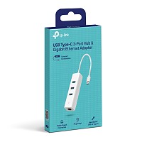 TP-LINK USB 2.0 3 Port Hub with USB-A / Ethernet Connection (UE330C) (TPUE330C)