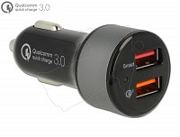 Delock CHARGING Adapter CAR 2 x USB Type-A Quick Charge 3.0