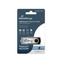 MediaRange USB 2.0 Flash Drive 8GB Black/Silver MR908