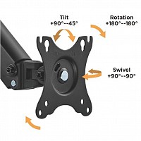 BRATECK Επιτοίχια βαση 13-27 σταθερή 25kg MAXVESA:100 KM20-11F