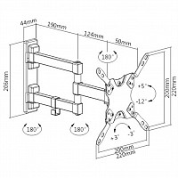 Brateck Βάση διπλού βραχίονα 13-42 20kg MAXVESA200 LDA21-223