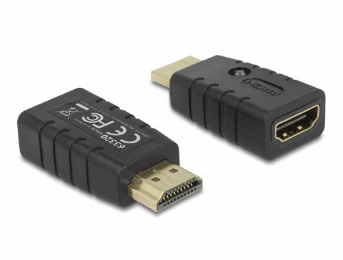 Delock Adapter HDMI-A male to HDMI-A female 4K EDID Emulator 63320