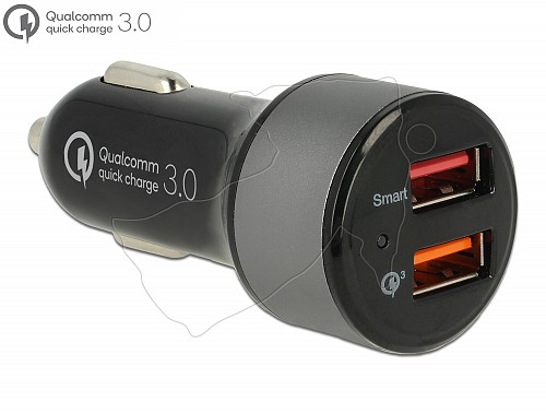 Delock CHARGING Adapter CAR 2 x USB Type-A Quick Charge 3.0