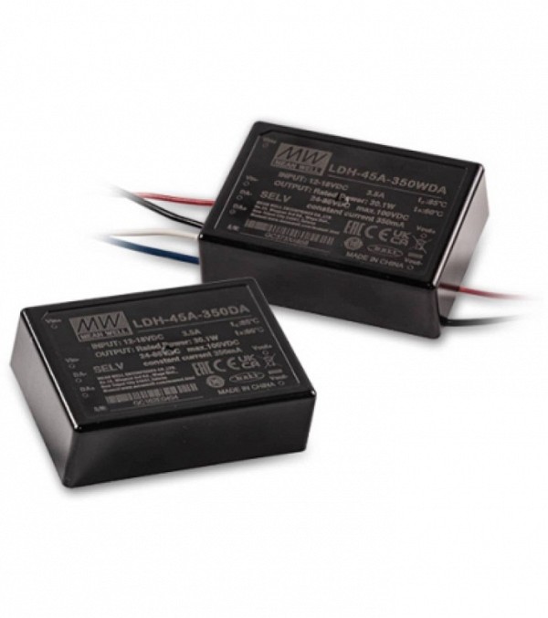 CONVERTER DC/DC LED 30.1W/9-18V/12-86V/350mA LDH-45A-350W MEAN WELL