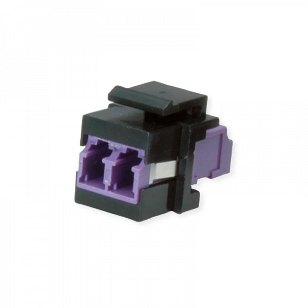 ROLINE Fiber Optic Keystone Jack, LC/LC Duplex, Multimode, OM4