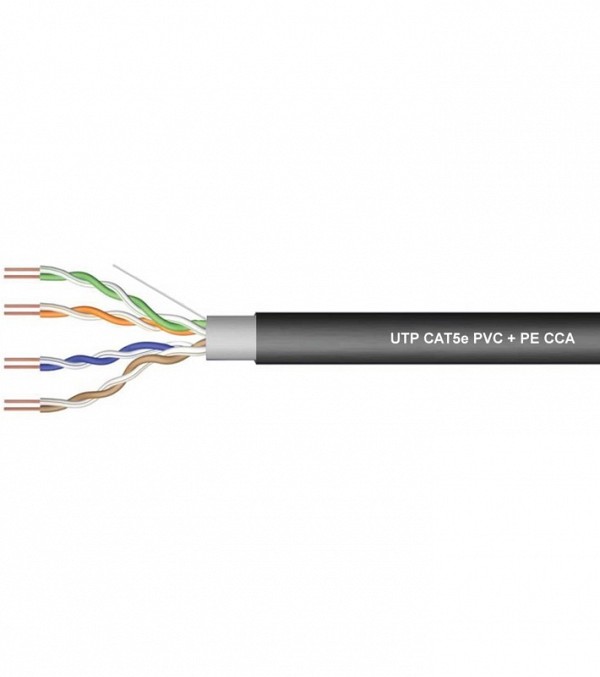 ΚΑΛΩΔΙΟ LAN CAT5e UTP 4P SOLID PET (PVC+PE) DATA ΜΑΥΡΟ 305m Z-LINK