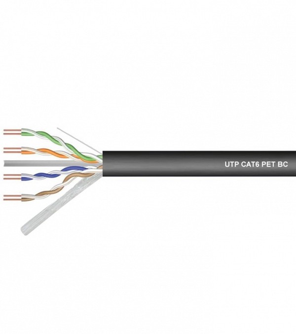 ΚΑΛΩΔΙΟ LAN CAT6 UTP 4P SOLID PET BC ΜΑΥΡΟ 305m Z-LINK
