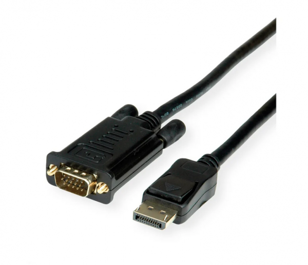 ROLINE Cable DisplayPort - VGA, M / M, black, 1 m