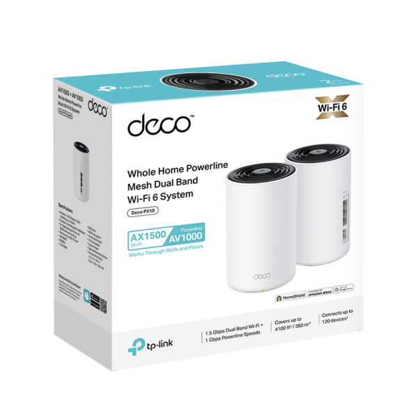 Tp-Link Mesh WiFi 6 System AX1500 + AV1000 Whole Home Powerline (2-PACK)