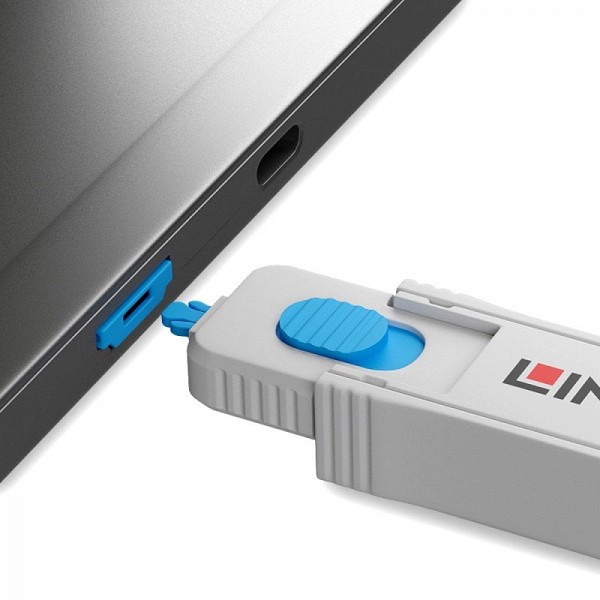 Lindy Port Blocker HDMI (1 key + 4 x blocks) Blue