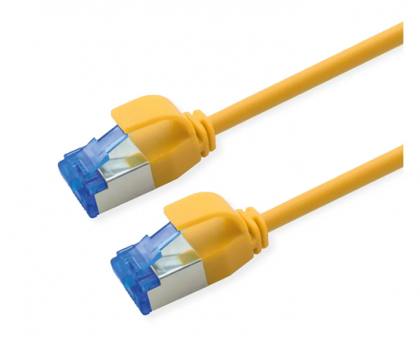 Roline SFTP 3m Cat6a κίτρινο Slim PoE Cu 15,4W Pimf LSZH