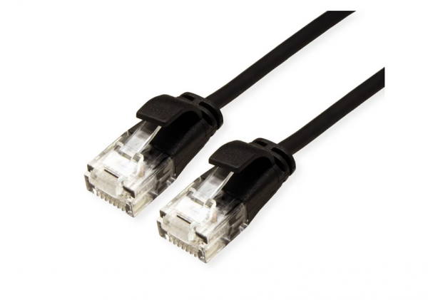 ROLINE GREEN UTP Data Center Patch Cord Cat.6A (Class EA), LSOH, Slim, black, 3 m