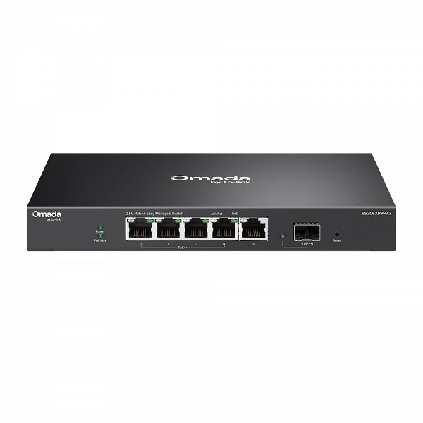 Tp-Link SWITCH Omada 5-Port 2.5G BASE-T 1-Port 10GE SFP+ Easy Managed 4-Port PoE++ 120W
