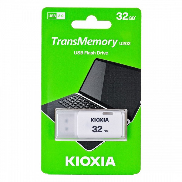 Kioxia TransMemory U202 32GB USB 2.0 Stick Λευκό (LU202W032GG4)