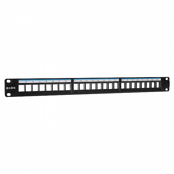 S-Link KEYSTONE PANEL 1U 24P Μαύρο