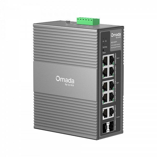 Tp-Link Omada 10-Port Gigabit Industrial Easy Managed Switch with 6-Port PoE+ and 2-Port PoE++