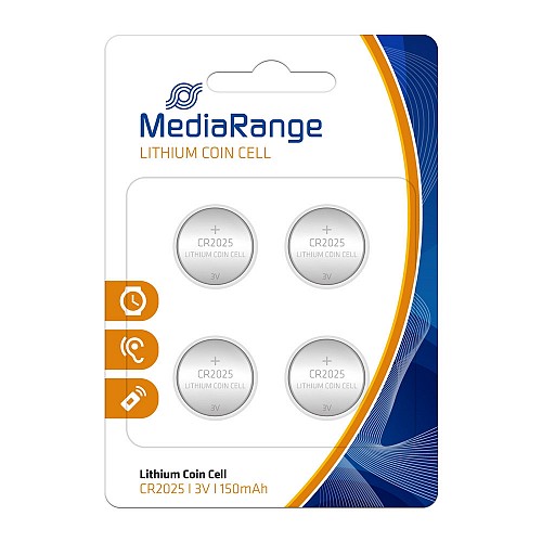 Μπαταρία Λιθίου MediaRange Coin Cells CR2025 3V (4 Pack) (MRBAT131)