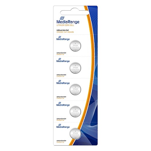 Μπαταρία Λιθίου MediaRange Coin Cells CR1220 3V (5 Pack) (MRBAT134)