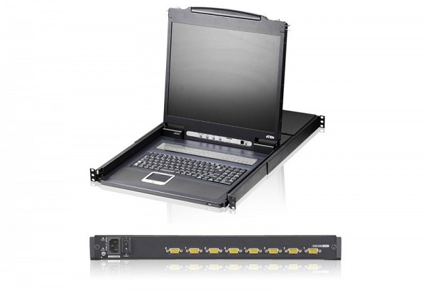 ATEN KVM CONSOLE 8 PORT 19  LCD LED CL1308N/6857
