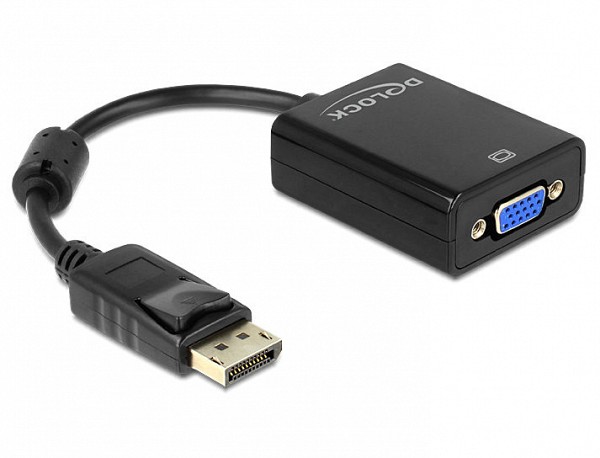 Delock Adapter DisplayPort 1.2 male > VGA female black 61848