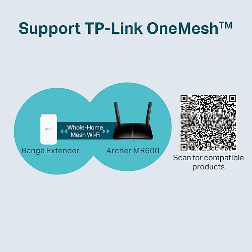 TP-LINK Router Archer MR600 4G+ Cat6 LTE Dual Band AC1200 (ARCHER MR600) (TPMR600)