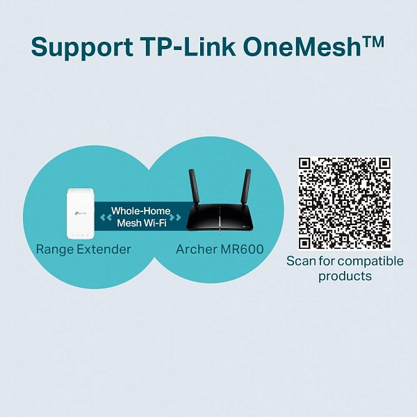 TP-LINK Router Archer MR600 4G+ Cat6 LTE Dual Band AC1200 (ARCHER MR600) (TPMR600)