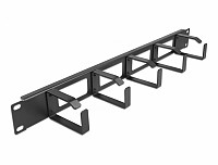 Delock 19 Οργανωτής Μεταλλικός 40x77 με άγκιστρα 1U black 66659
