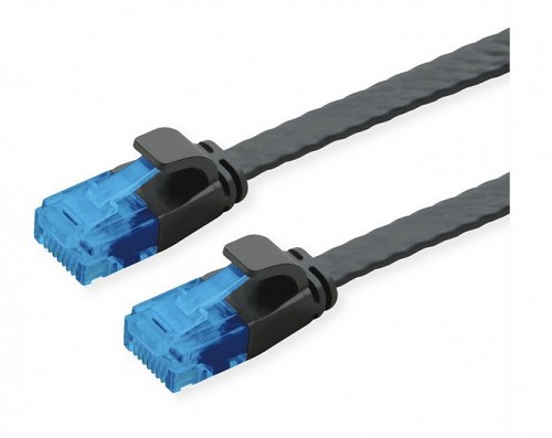 Value UTP 3m Cat6a Μαυρο extra-flat 21.99.0823