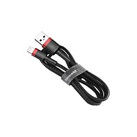 Baseus Lightning Cafule Cable 2.4A 1m Red + Black CALKLF-B19