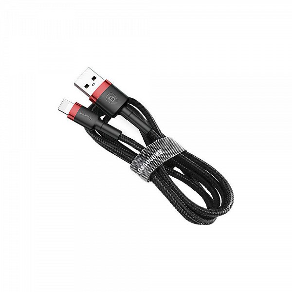 Baseus Lightning Cafule Cable 2.4A 1m Red + Black CALKLF-B19