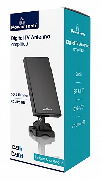 POWERTECH ψηφιακή κεραία PT-1005, 5G & LTE, indoor & outdoor, 28dB PT-1005