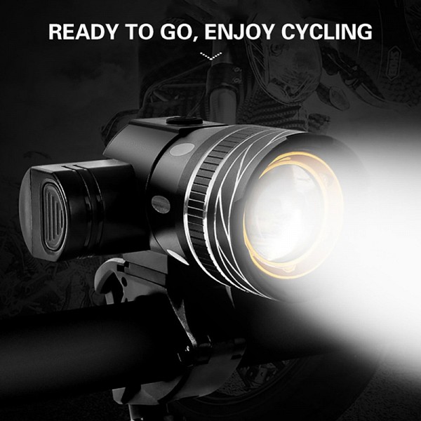 Εμπρόσθιο φως ποδηλάτου BIKE-0028, 1500LM, 300m, IPX-6, μαύρο BIKE-0028