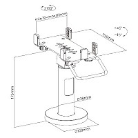 BRATECK επιτραπέζια βάση POS PTS-05, περιστρεφόμενη, universal PTS-05