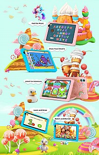TECLAST tablet P85T Kids, 8 HD, 4/64GB, Android 13, 5000mAh, μπλε P85T-KIDS