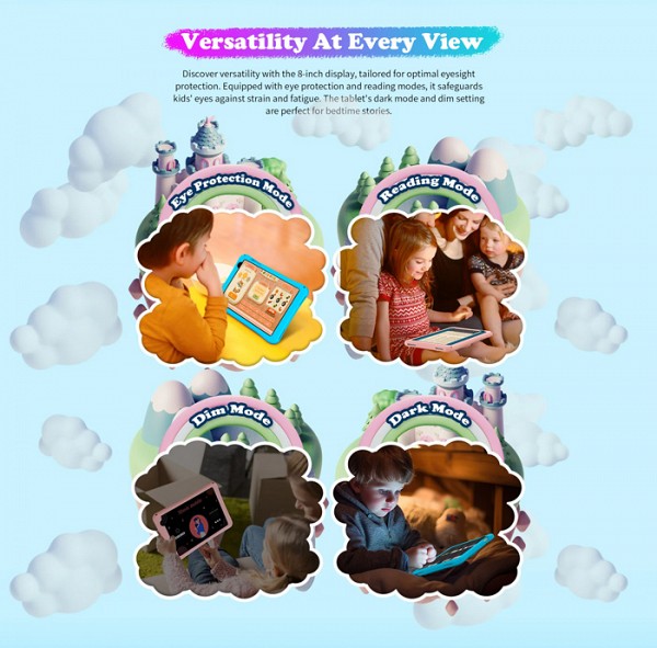 TECLAST tablet P85T Kids, 8 HD, 4/64GB, Android 13, 5000mAh, μπλε P85T-KIDS