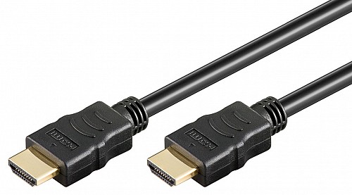 GOOBAY καλώδιο HDMI 2.0 61150 με Ethernet, 4K/60Hz, 18Gbps, 1m, μαύρο 61150