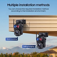 SECTEC smart ηλιακή κάμερα ST-598-6M-4G-20W-EU, 3MP dual lens, 20x zoom, 4G, SD, PTZ ST-598-6M-4G-20W-EU