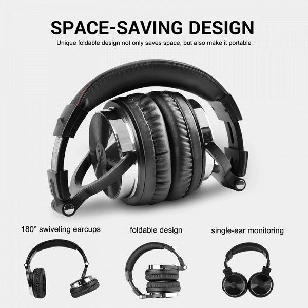 ONEODIO headset Studio Pro 10, 6.35mm & 3.5mm σύνδεση, Hi-Res, 50mm, μαύρο OA-PRO10-BK